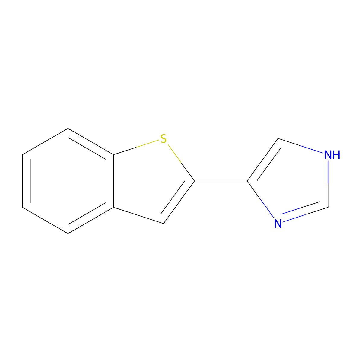 4-(1-benzothiophen-2-yl)-1H-imidazole molecular structure, CAS 402474-26-4
