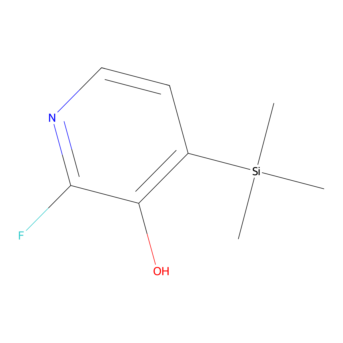 2-Fluoro-4-(trimethylsilyl)pyridin-3-ol molecular structure, CAS 402474-95-7