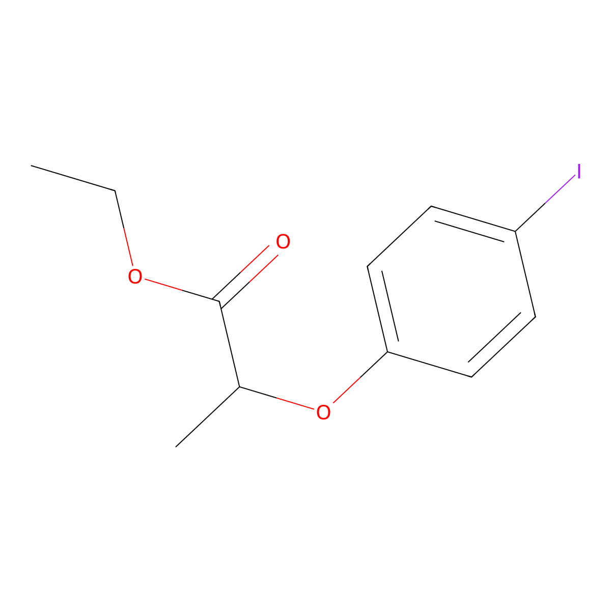 Ethyl 2-(4-iodophenoxy)propanoate molecular structure, CAS 402475-75-6