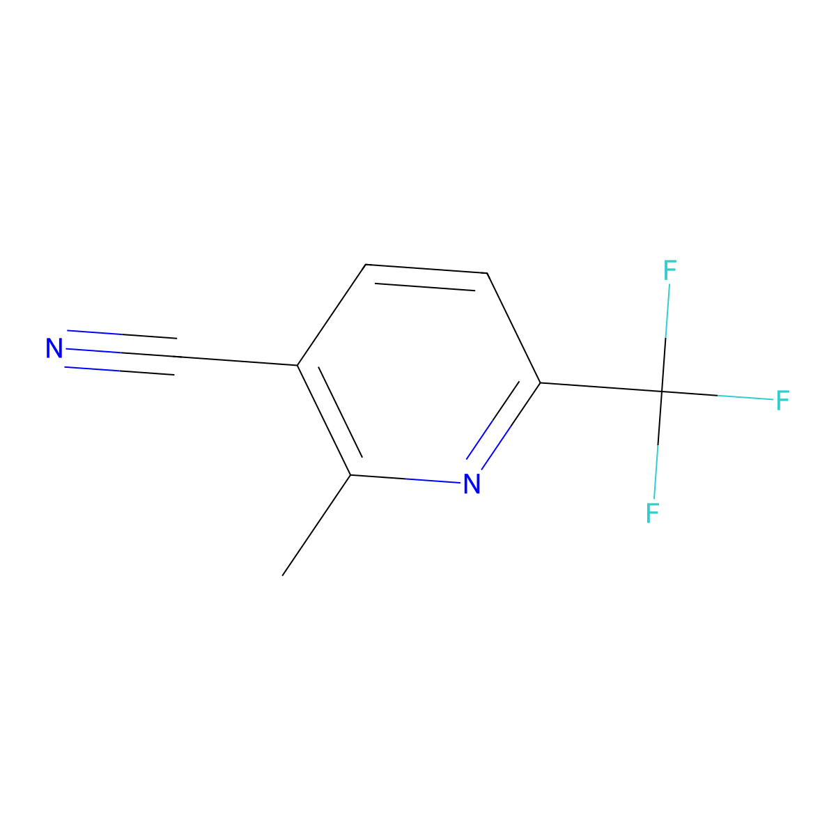 2-Methyl-6-(trifluoromethyl)nicotinonitrile molecular structure, CAS 402479-93-0