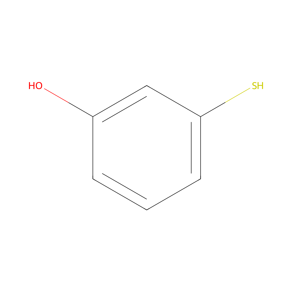 3-Hydroxybenzenethiol molecular structure, CAS 40248-84-8