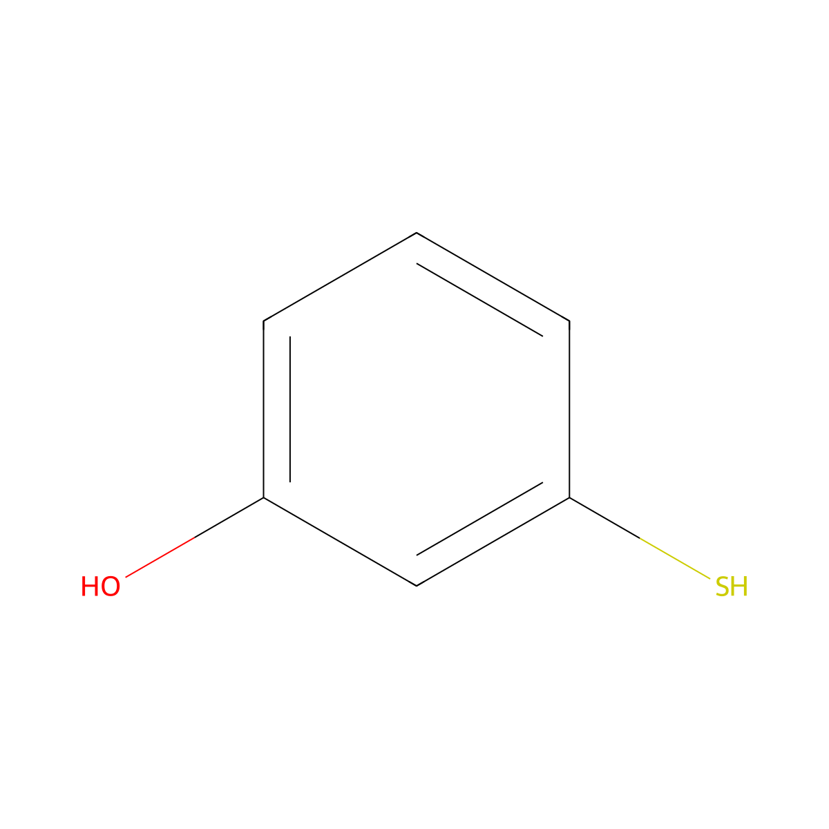 3-Hydroxybenzenethiol molecular structure, CAS 40248-84-8