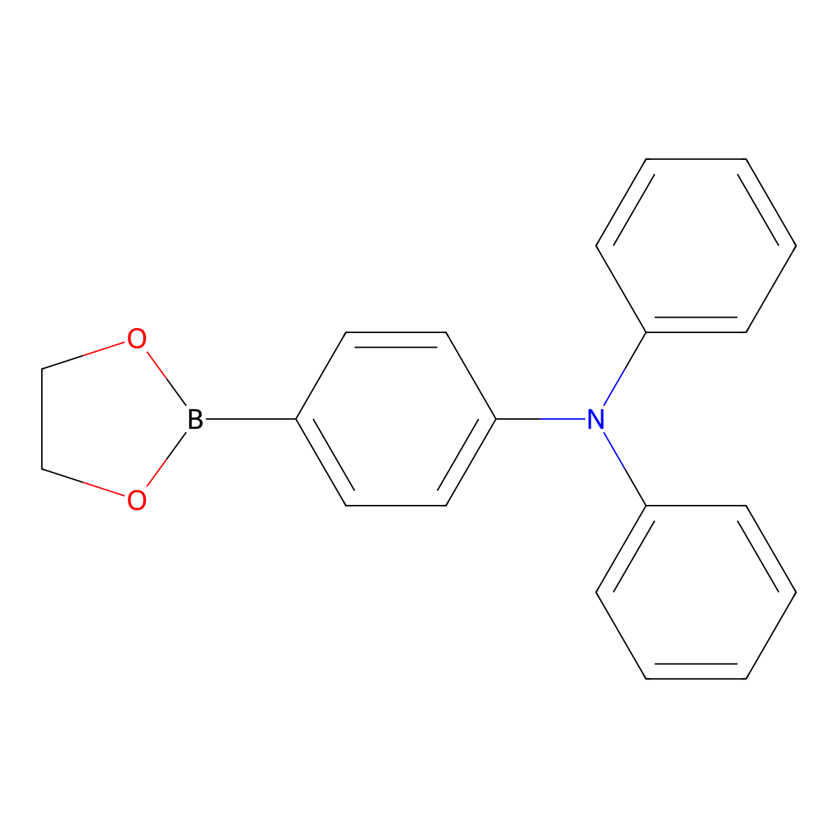 Benzenamine, 4-(1,3,2-dioxaborolan-2-yl)-N,N-diphenyl- molecular structure, CAS 402488-98-6