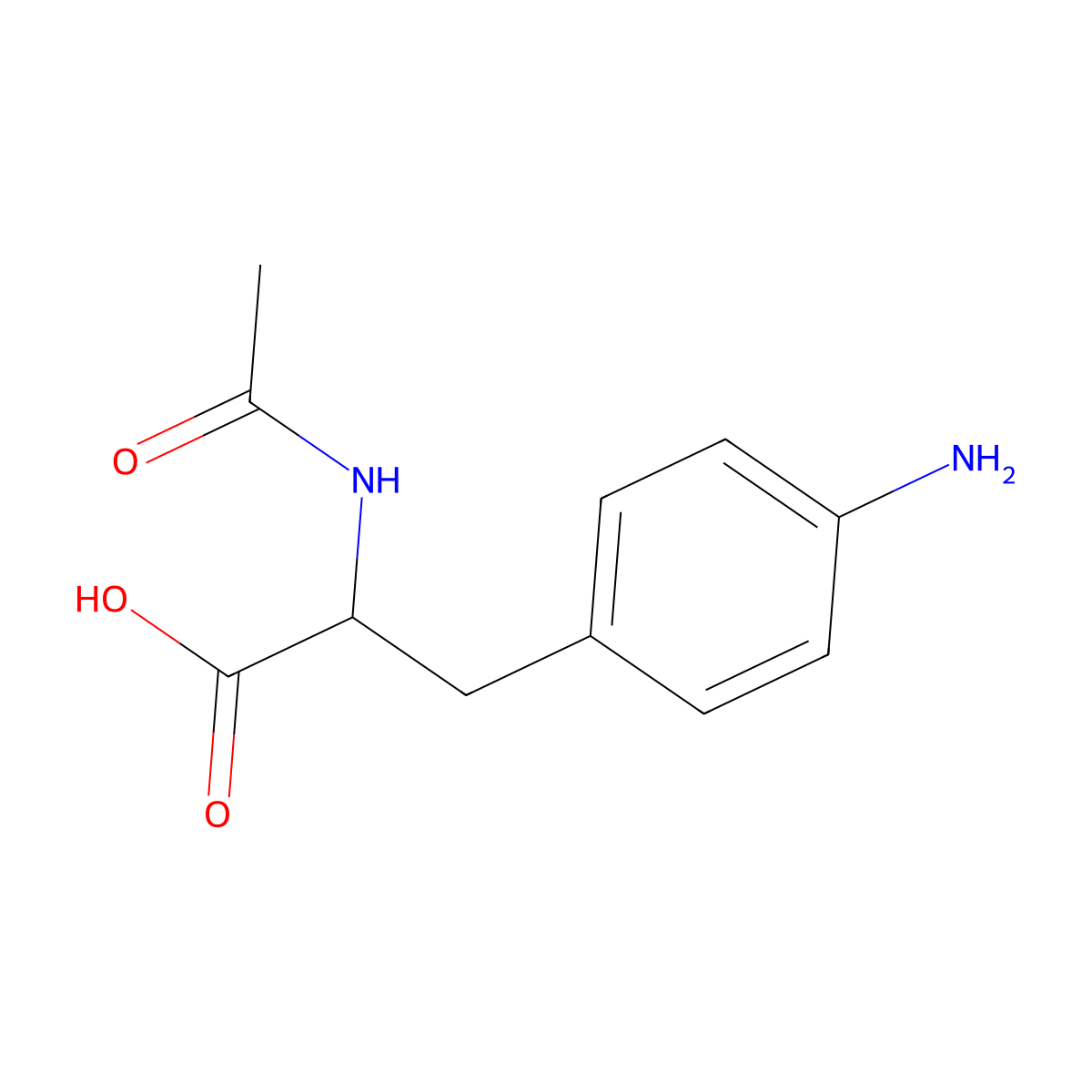 AC-Phe(4-NH2)-OH molecular structure, CAS 402497-81-8