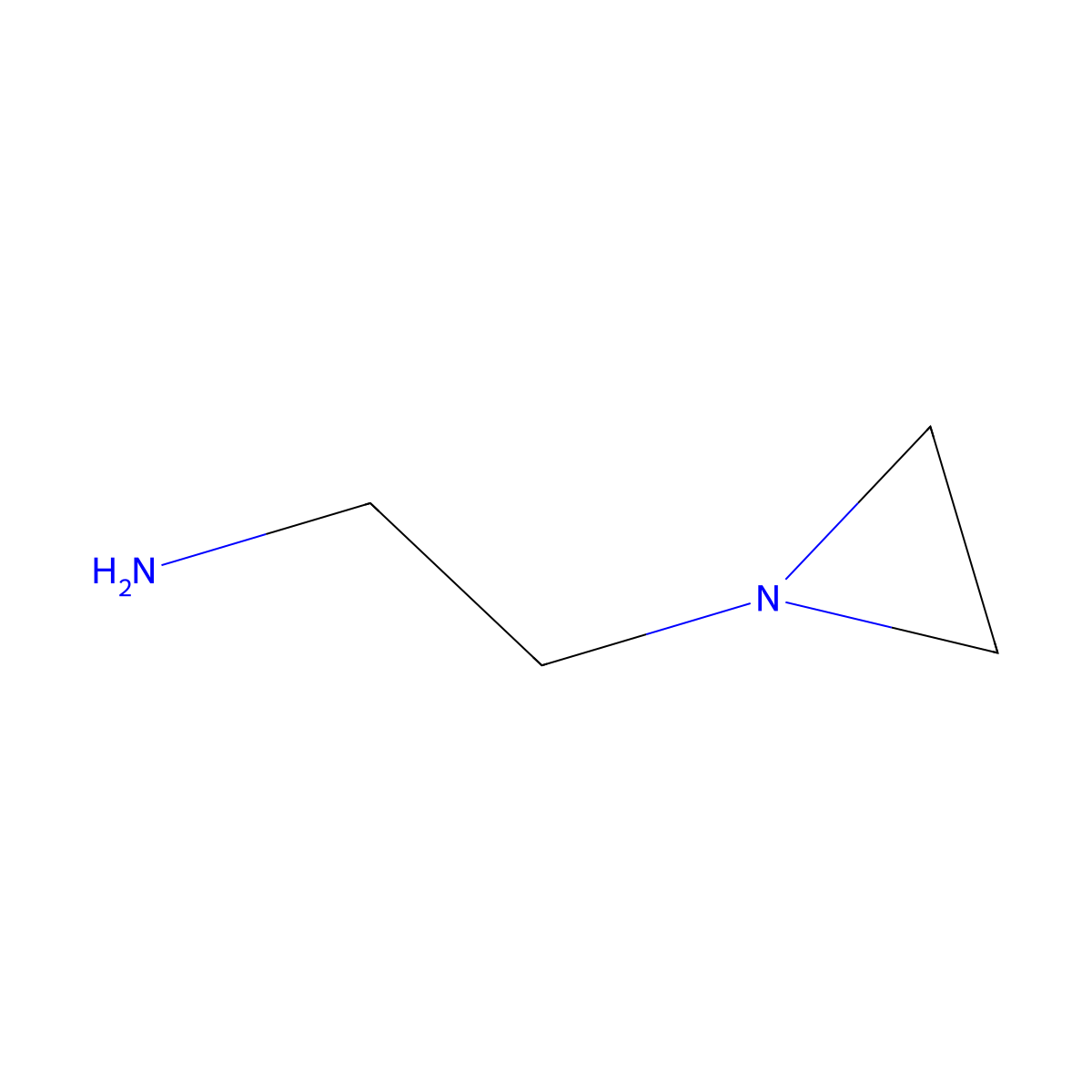 1-Aziridineethanamine molecular structure, CAS 4025-37-0