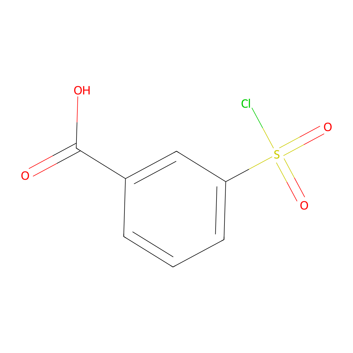 Benzoic acid, 3-(chlorosulfonyl)- molecular structure, CAS 4025-64-3