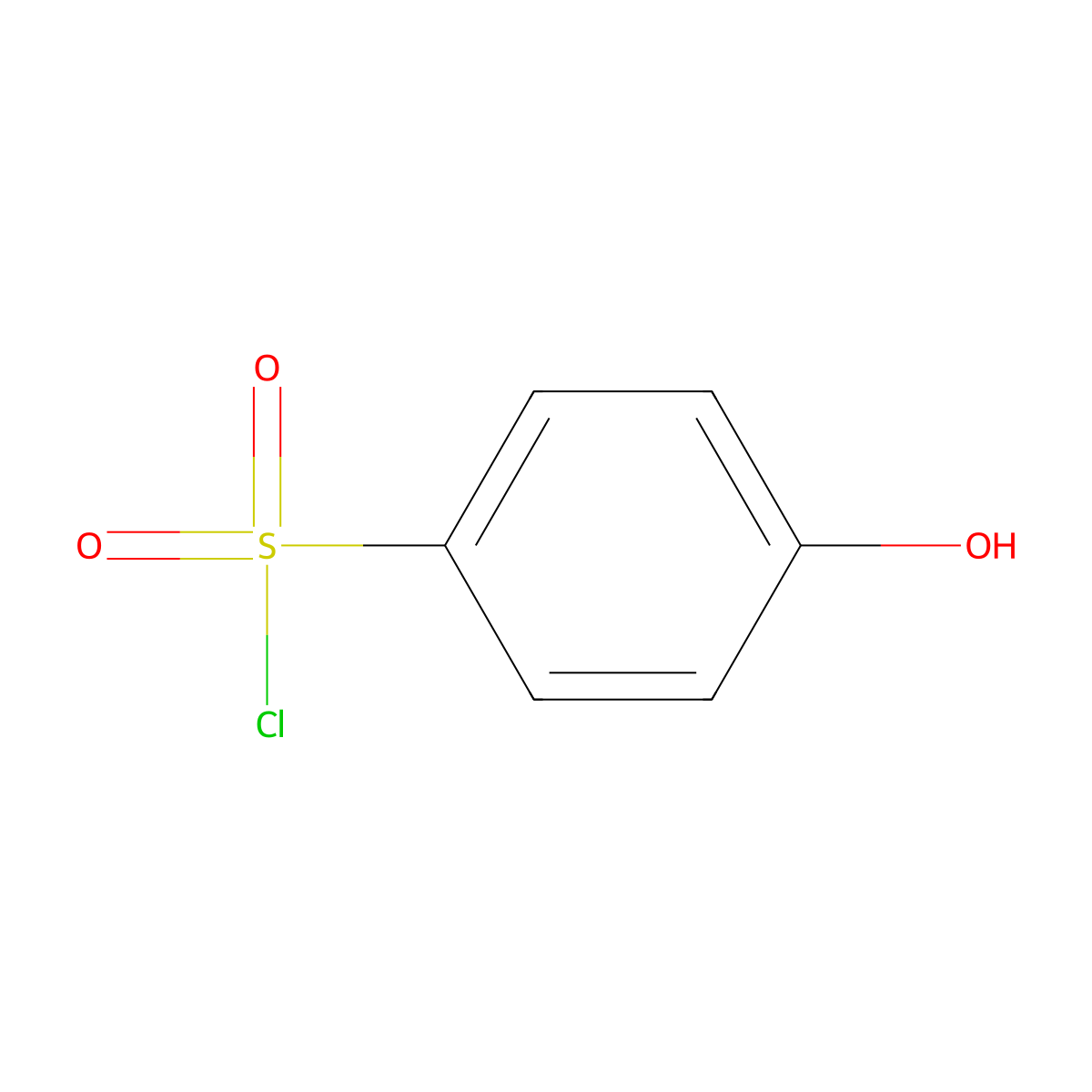 4-Hydroxybenzene-1-sulfonyl chloride molecular structure, CAS 4025-67-6