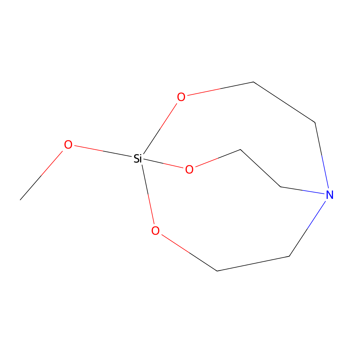 1-Methoxysilatrane molecular structure, CAS 4025-80-3