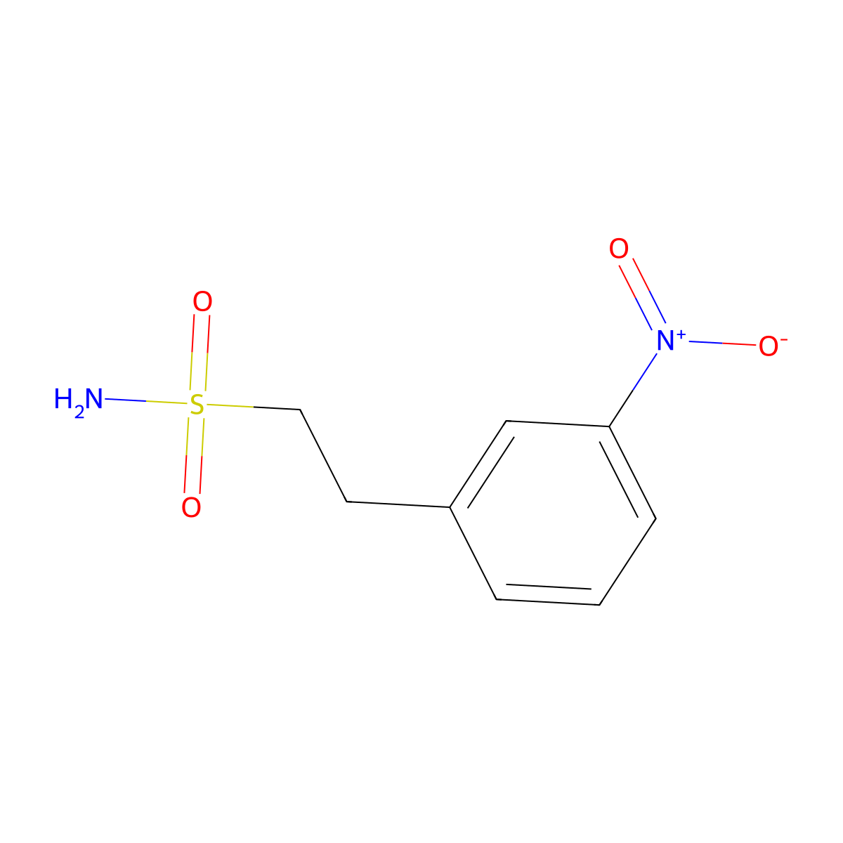 2-(3-Nitrophenyl)ethanesulfonamide molecular structure, CAS 402508-79-6
