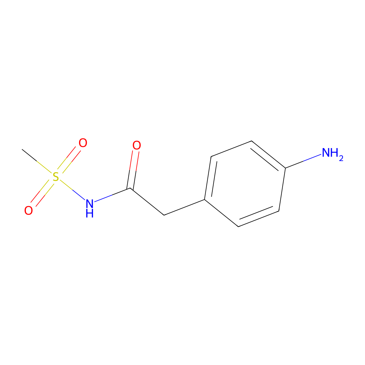 2-(4-Aminophenyl)-N-(methanesulfonyl)acetamide molecular structure, CAS 402508-82-1