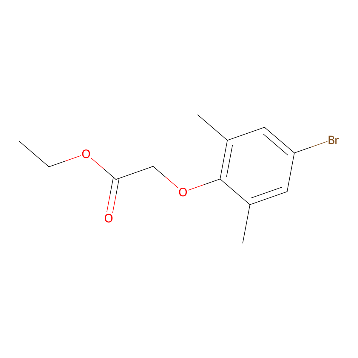 Ethyl (4-bromo-2,6-dimethylphenoxy)acetate molecular structure, CAS 402514-63-0
