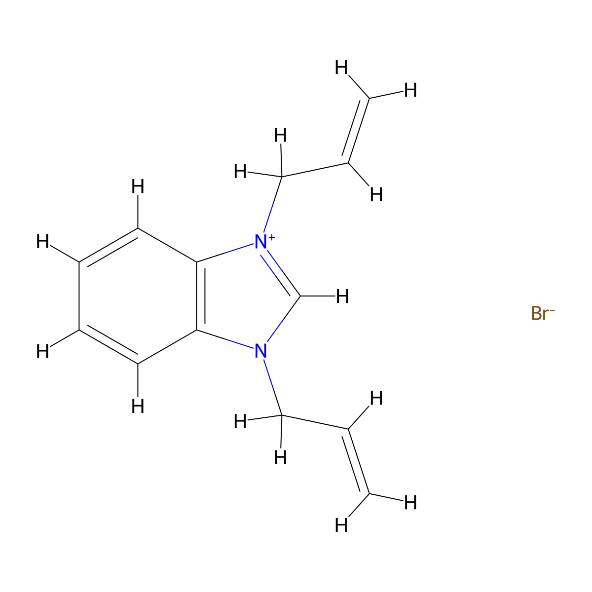 1,3-Diallylbenzimidazolium bromide molecular structure, CAS 402519-26-0