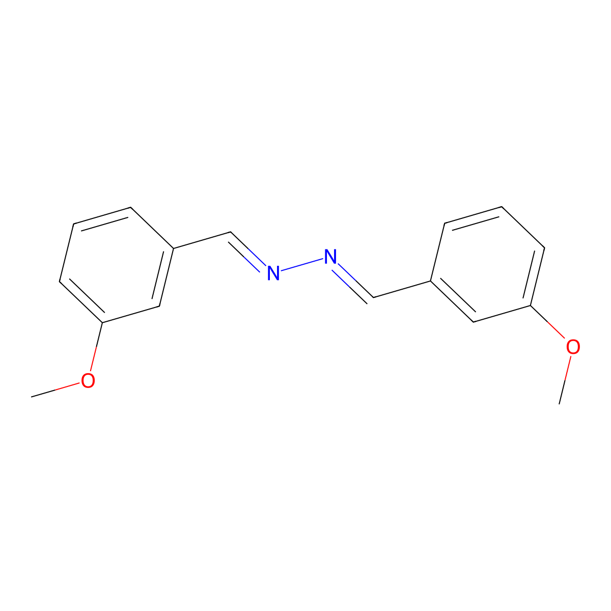 3-Methoxybenzaldehyde 2-((3-methoxyphenyl)methylene)hydrazone molecular structure, CAS 40252-74-2