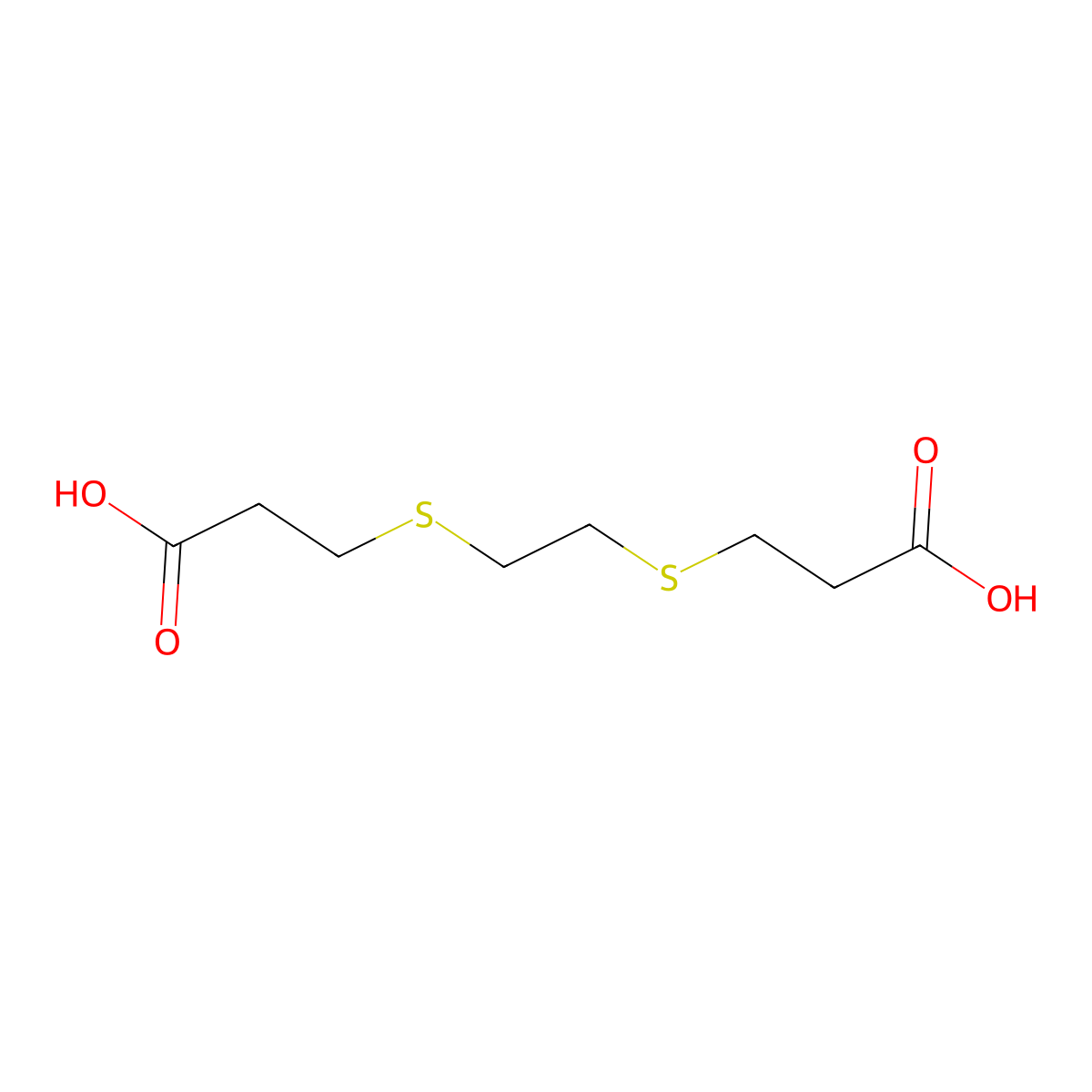 3-[2-(2-Carboxyethylsulfanyl)ethylsulfanyl]propanoic acid molecular structure, CAS 40252-80-0