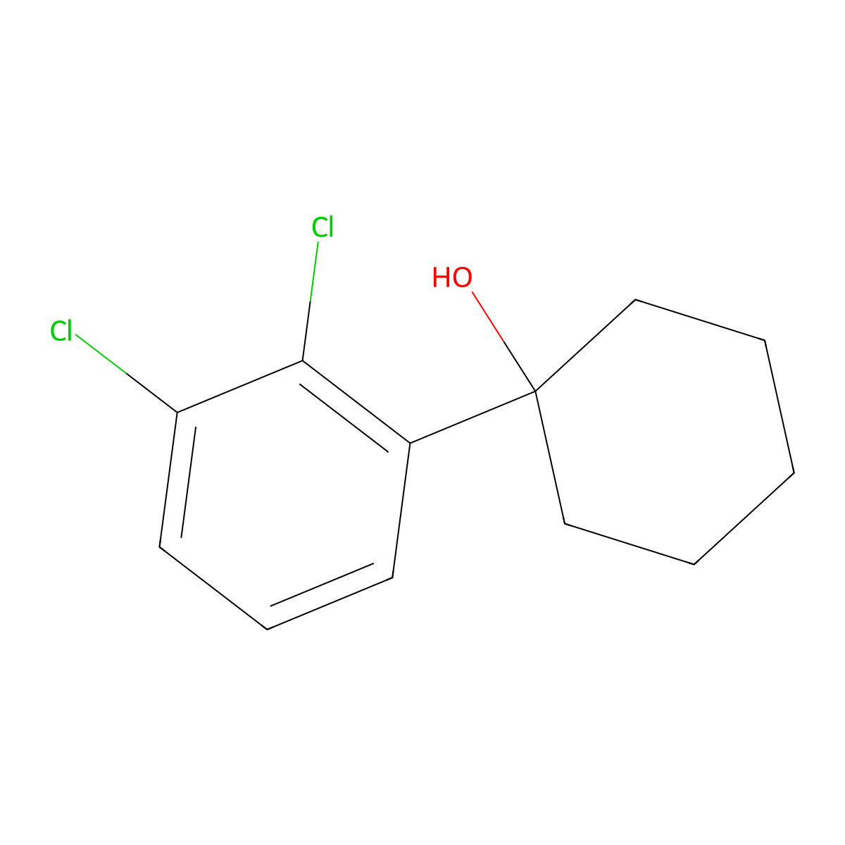 1-(2,3-Dichlorophenyl)cyclohexanol molecular structure, CAS 40254-41-9