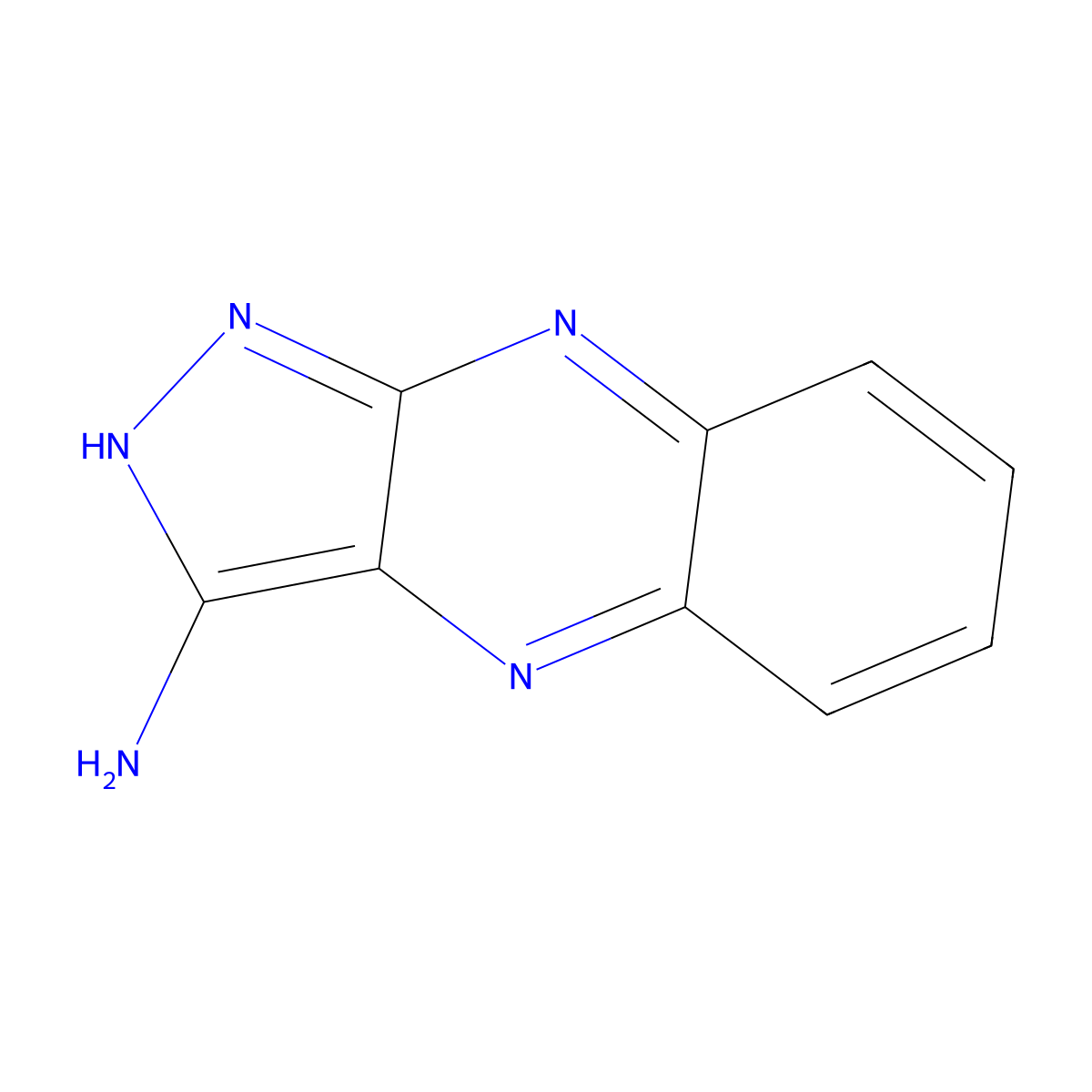 1H-Pyrazolo[3,4-b]quinoxalin-3-amine molecular structure, CAS 40254-90-8