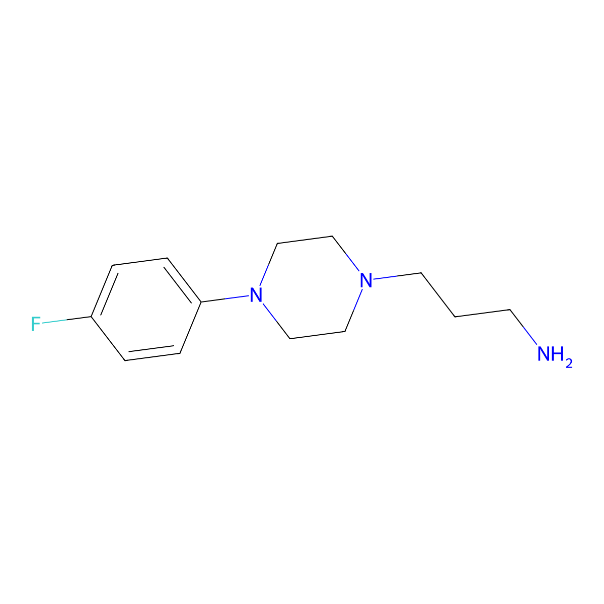 3-[4-(4-Fluorophenyl)piperazin-1-yl]propan-1-amine molecular structure, CAS 40255-43-4