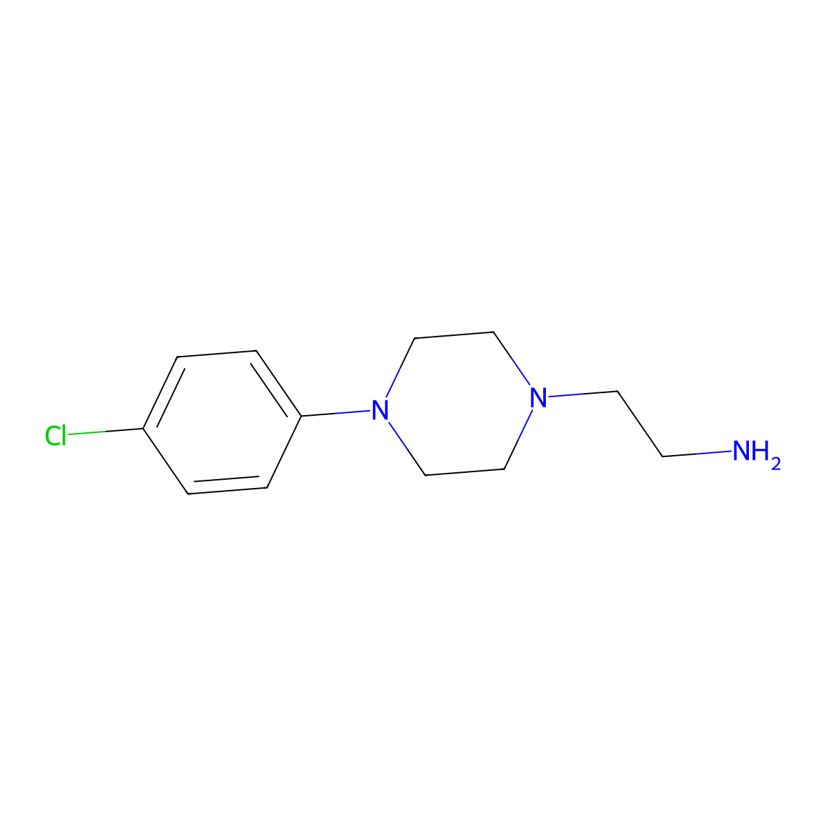 2-[4-(4-Chlorophenyl)piperazin-1-yl]ethan-1-amine molecular structure, CAS 40255-46-7