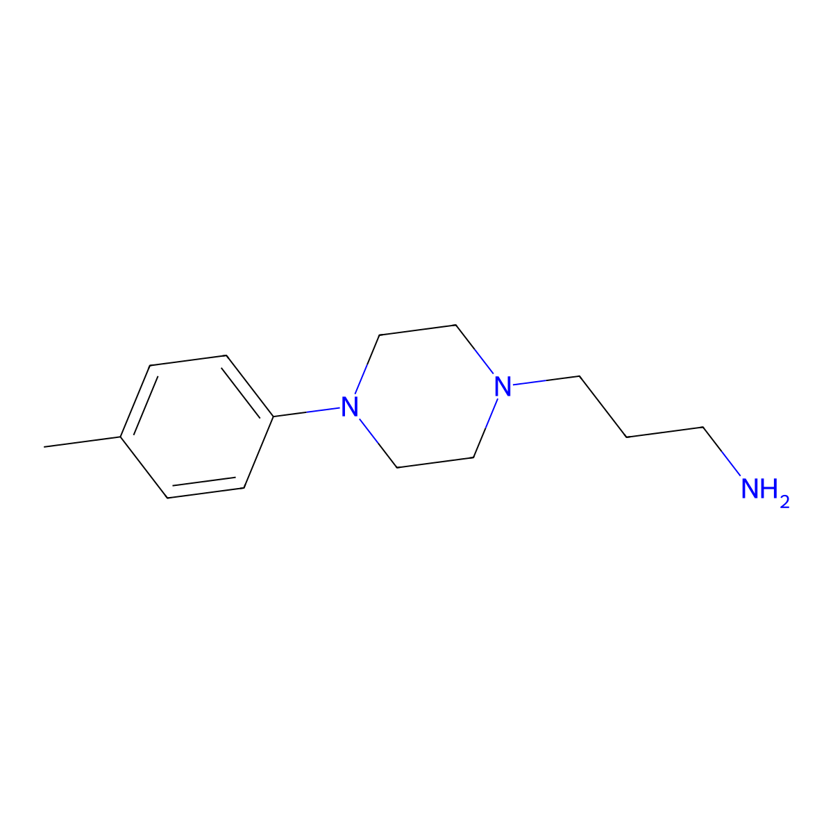 {3-[4-(4-Methylphenyl)piperazin-1-yl]propyl}amine molecular structure, CAS 40255-47-8