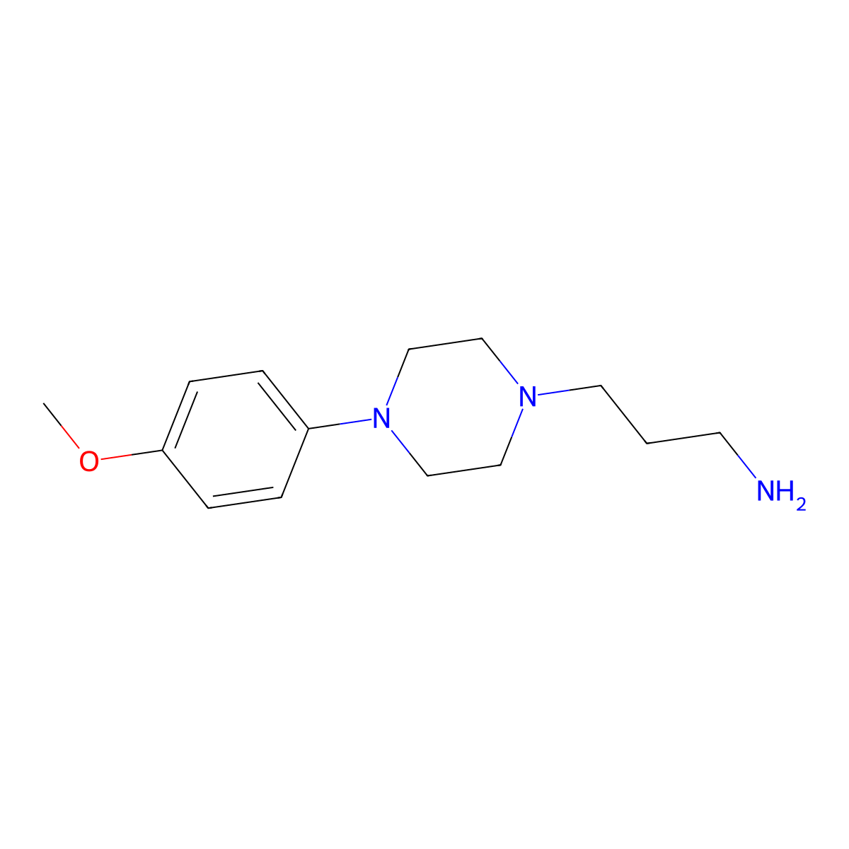 3-[4-(4-Methoxyphenyl)piperazin-1-yl]propan-1-amine molecular structure, CAS 40255-50-3