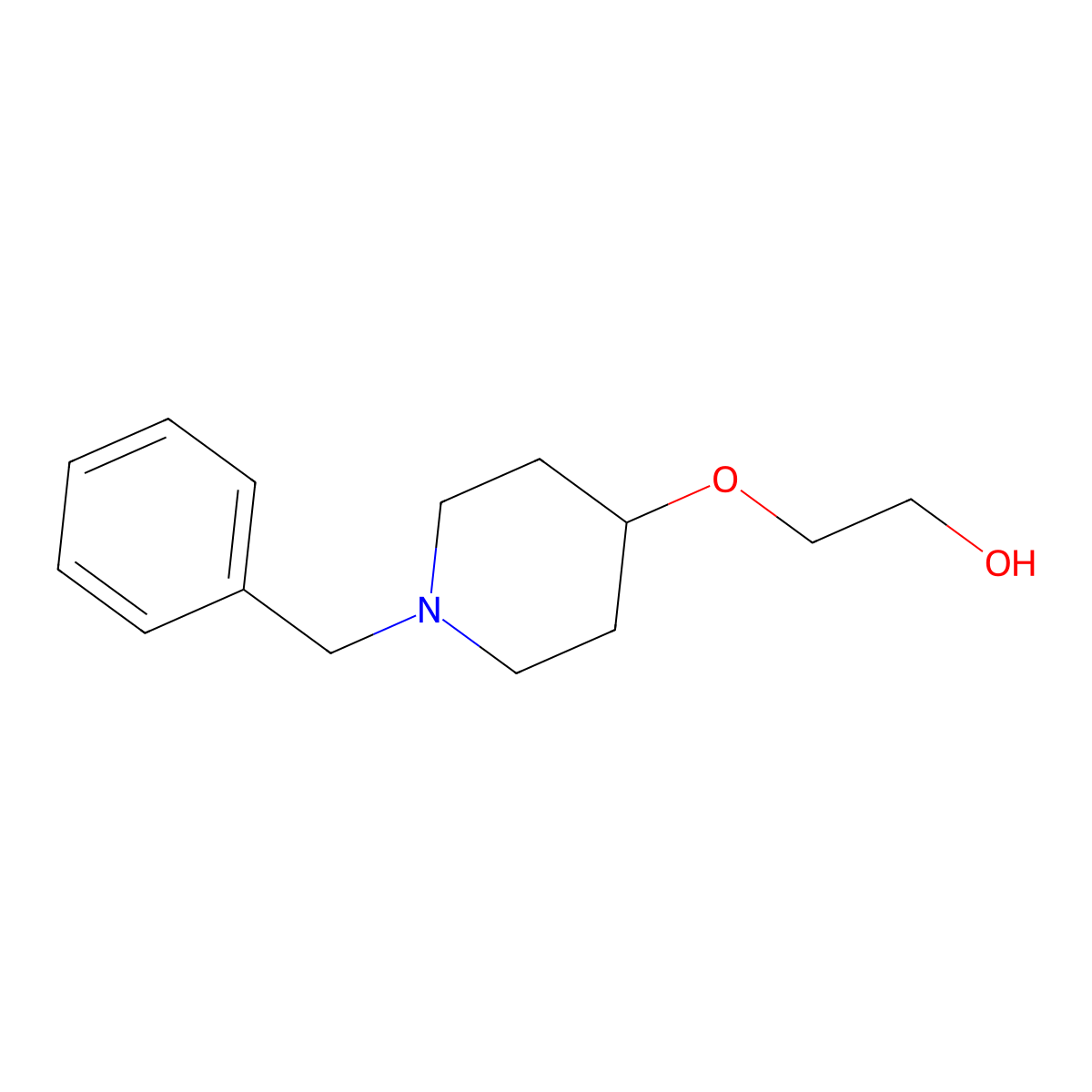 2-((1-Benzylpiperidin-4-yl)oxy)ethanol molecular structure, CAS 40256-25-5