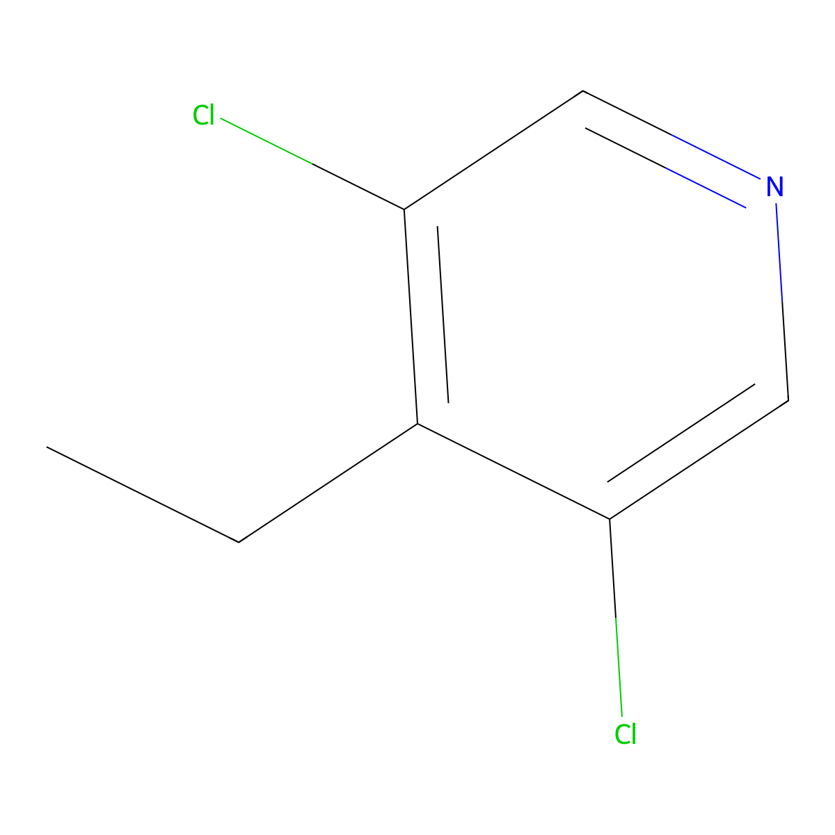 3,5-Dichloro-4-ethylpyridine molecular structure, CAS 402561-61-9