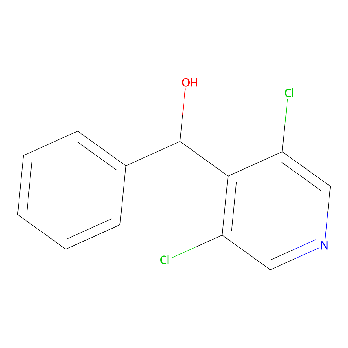 (3,5-Dichloropyridin-4-YL)(phenyl)methanol molecular structure, CAS 402561-69-7