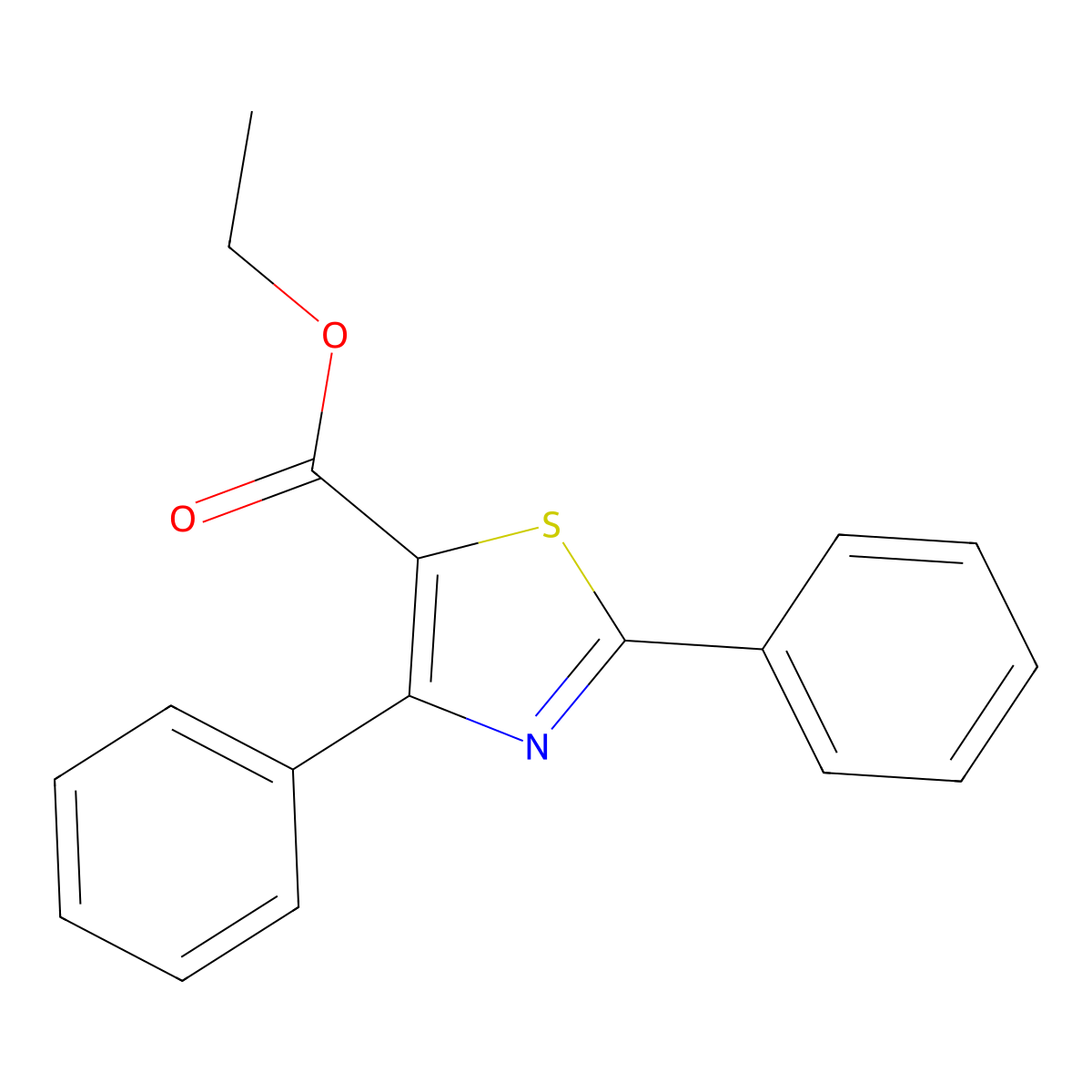 Ethyl 2,4-diphenyl-1,3-thiazole-5-carboxylate molecular structure, CAS 402567-86-6