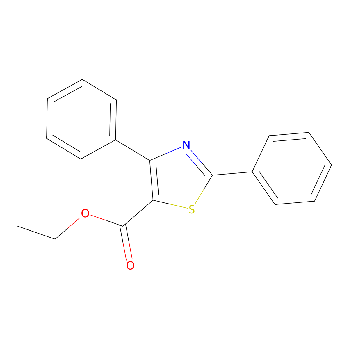 Ethyl 2,4-diphenyl-1,3-thiazole-5-carboxylate molecular structure, CAS 402567-86-6