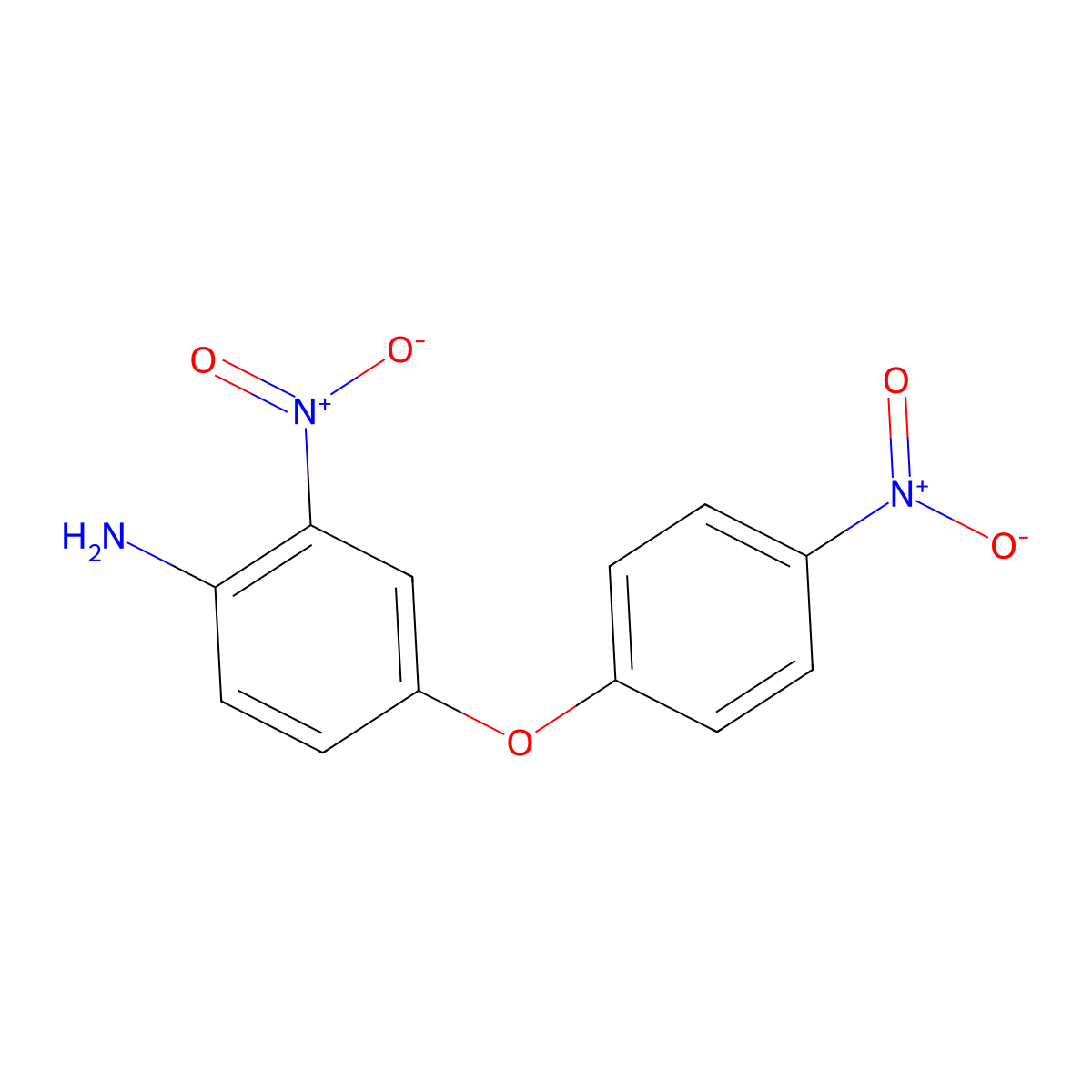 Benzenamine, 2-nitro-4-(4-nitrophenoxy)- molecular structure, CAS 40257-56-5