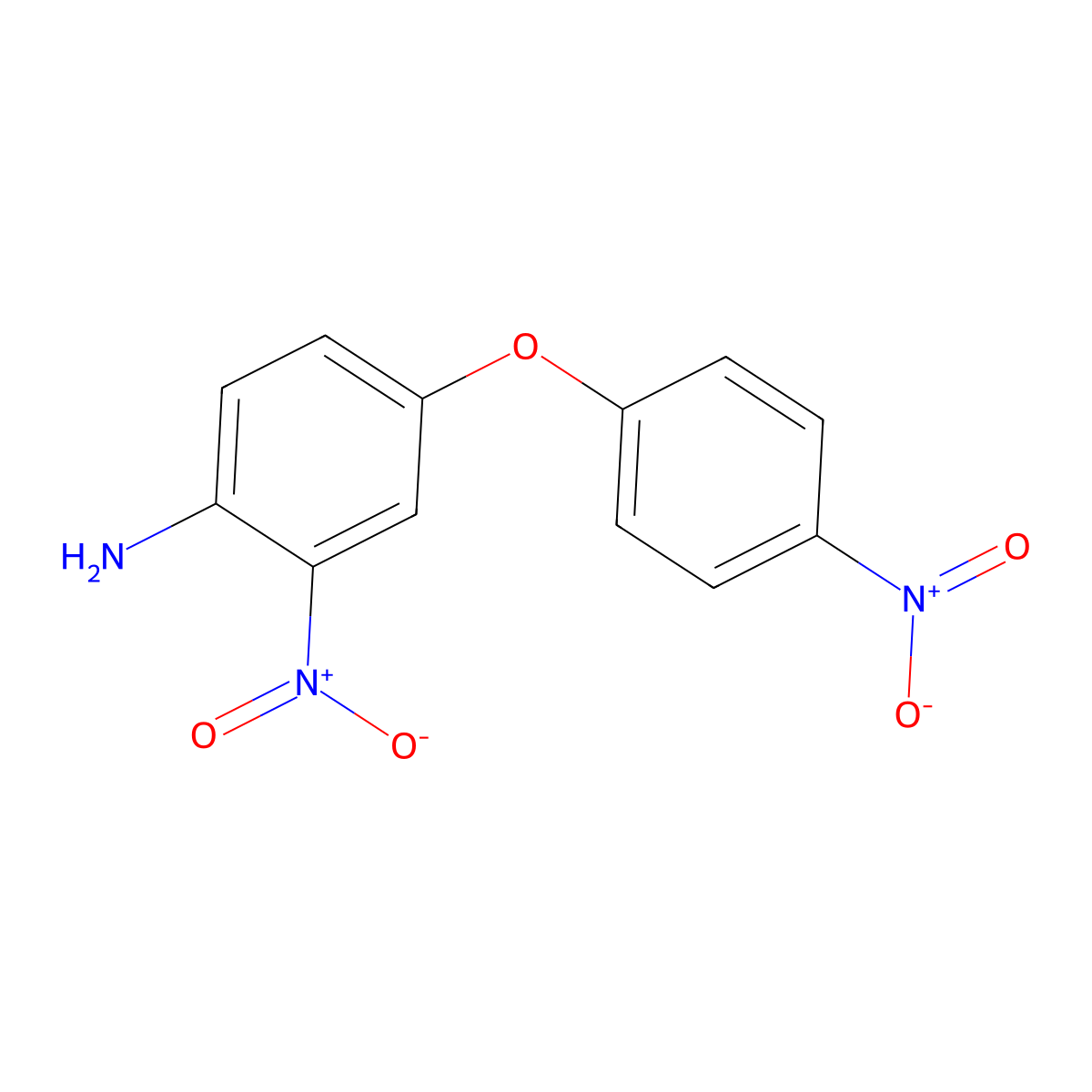 Benzenamine, 2-nitro-4-(4-nitrophenoxy)- molecular structure, CAS 40257-56-5
