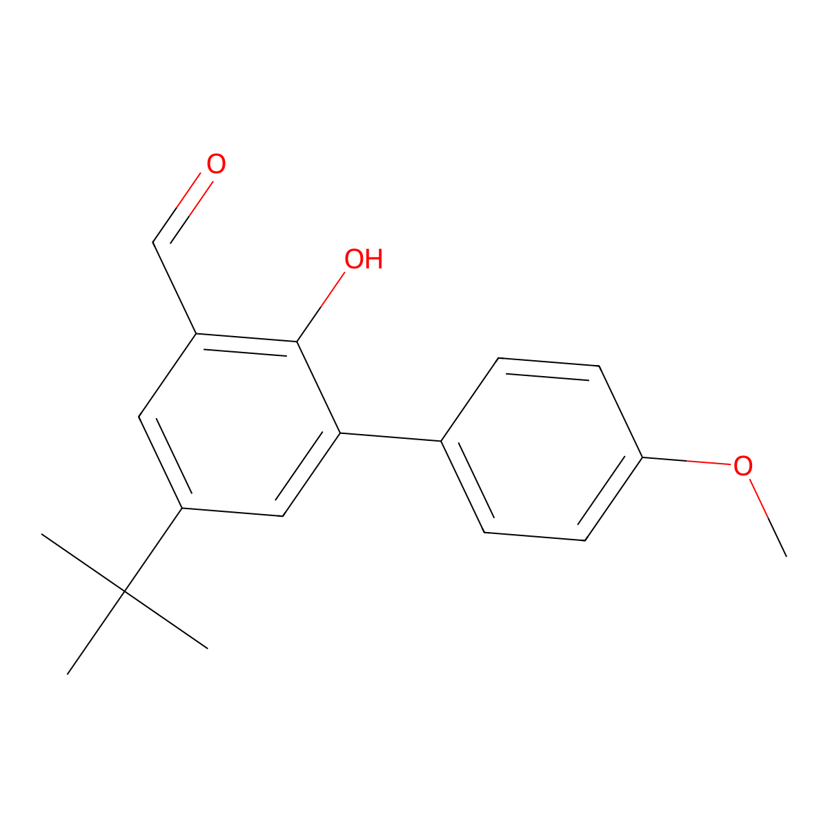 3-(4-Methoxyphenyl)-5-tert-butylsalicylaldehyde molecular structure, CAS 402576-60-7