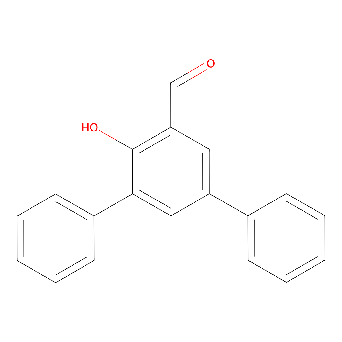 2-Hydroxy-3,5-diphenylbenzaldehyde molecular structure, CAS 402576-65-2