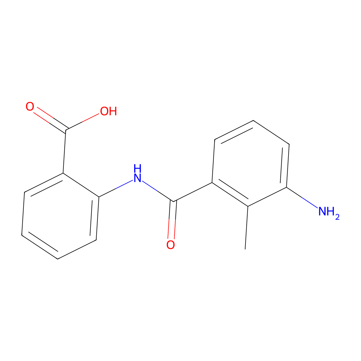 2-{[(3-Amino-2-methylphenyl)carbonyl]amino}benzoic acid molecular structure, CAS 402577-01-9