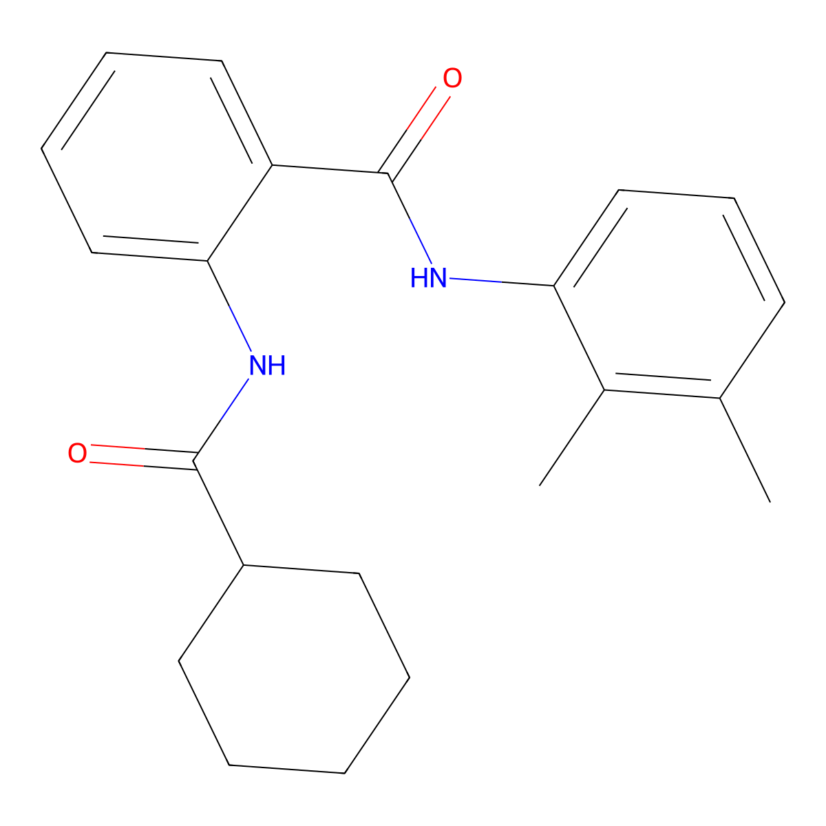 2-(cyclohexanecarbonylamino)-N-(2,3-dimethylphenyl)benzamide molecular structure, CAS 402577-30-4