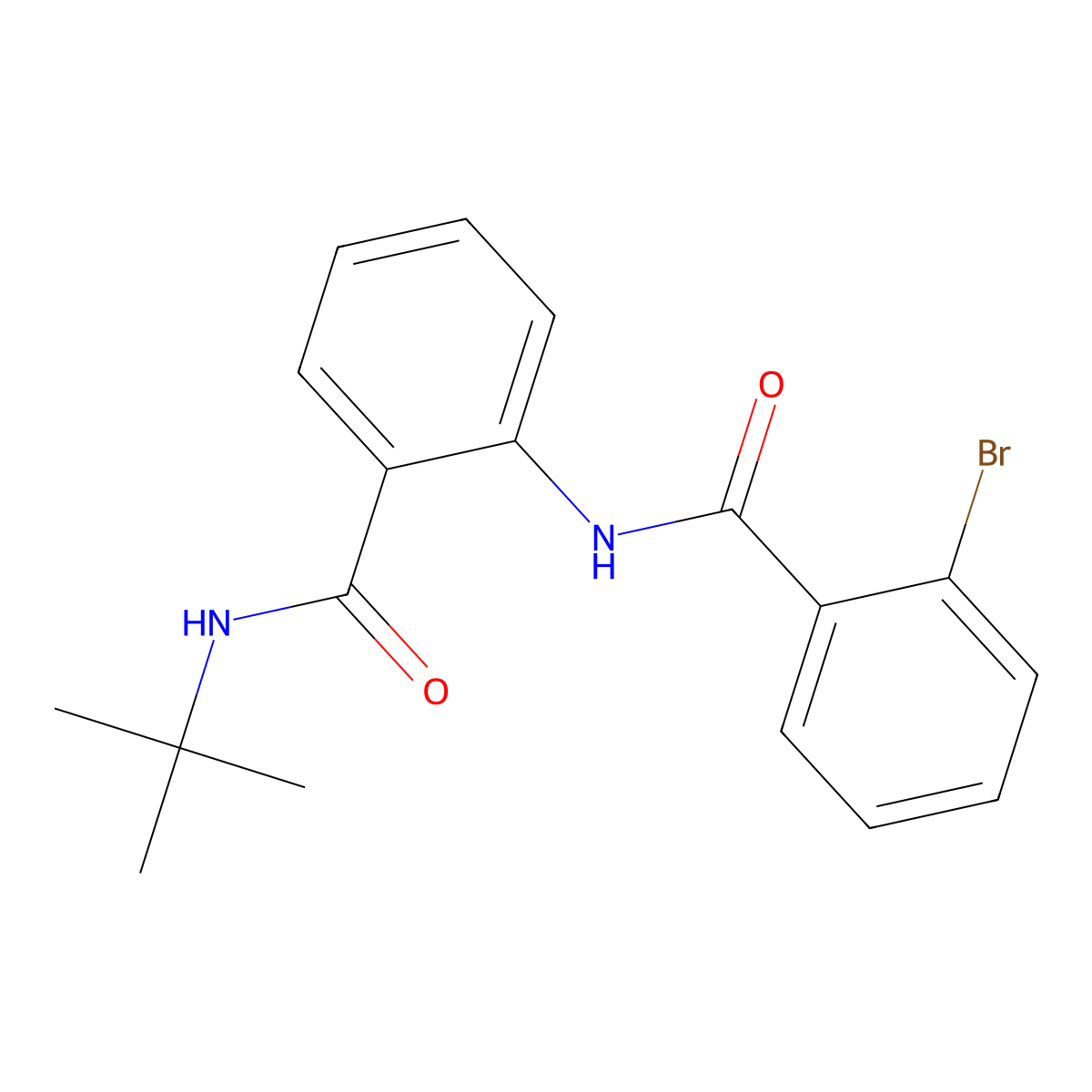 2-[(2-bromobenzoyl)amino]-N-tert-butylbenzamide molecular structure, CAS 402577-93-9