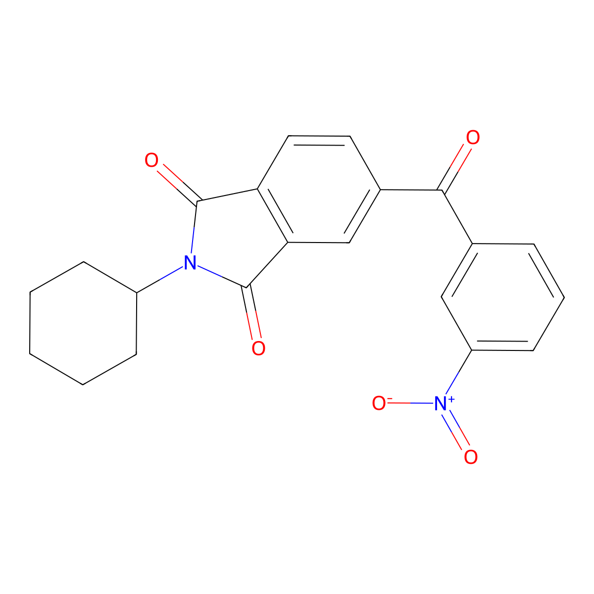 2-Cyclohexyl-5-(3-nitrobenzoyl)isoindole-1,3-dione molecular structure, CAS 402578-01-2