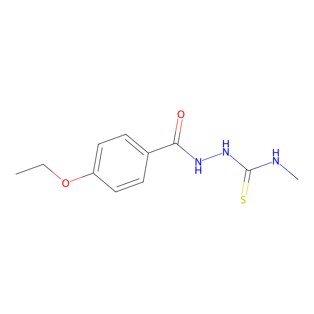 2-(4-ethoxybenzoyl)-N-methylhydrazinecarbothioamide molecular structure, CAS 402580-23-8