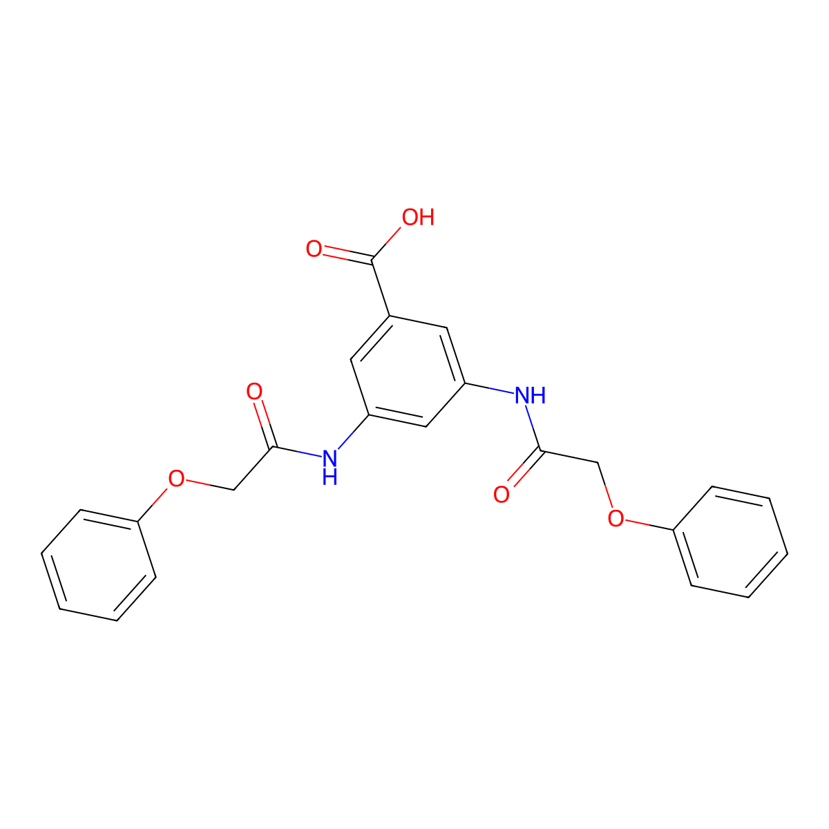 3,5-Bis(2-phenoxyacetamido)benzoic acid molecular structure, CAS 402582-95-0