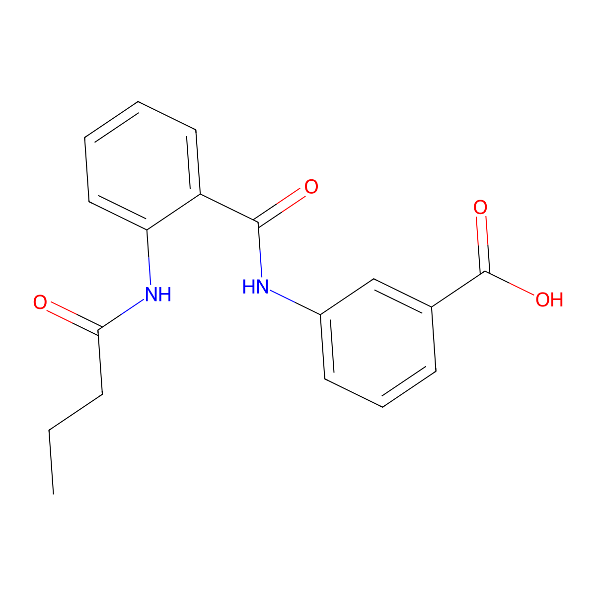 3-({[2-(Butanoylamino)phenyl]carbonyl}amino)benzoic acid molecular structure, CAS 402589-73-5