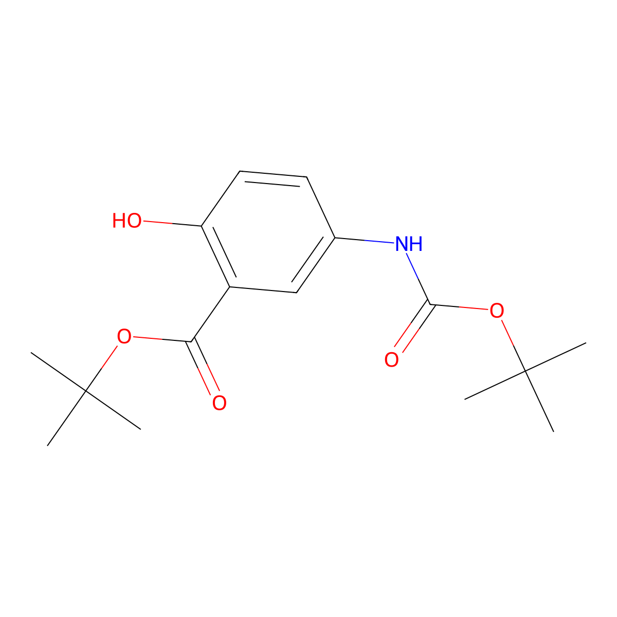 Tert-butyl 5-{[(tert-butoxy)carbonyl]amino}-2-hydroxybenzoate molecular structure, CAS 402592-50-1