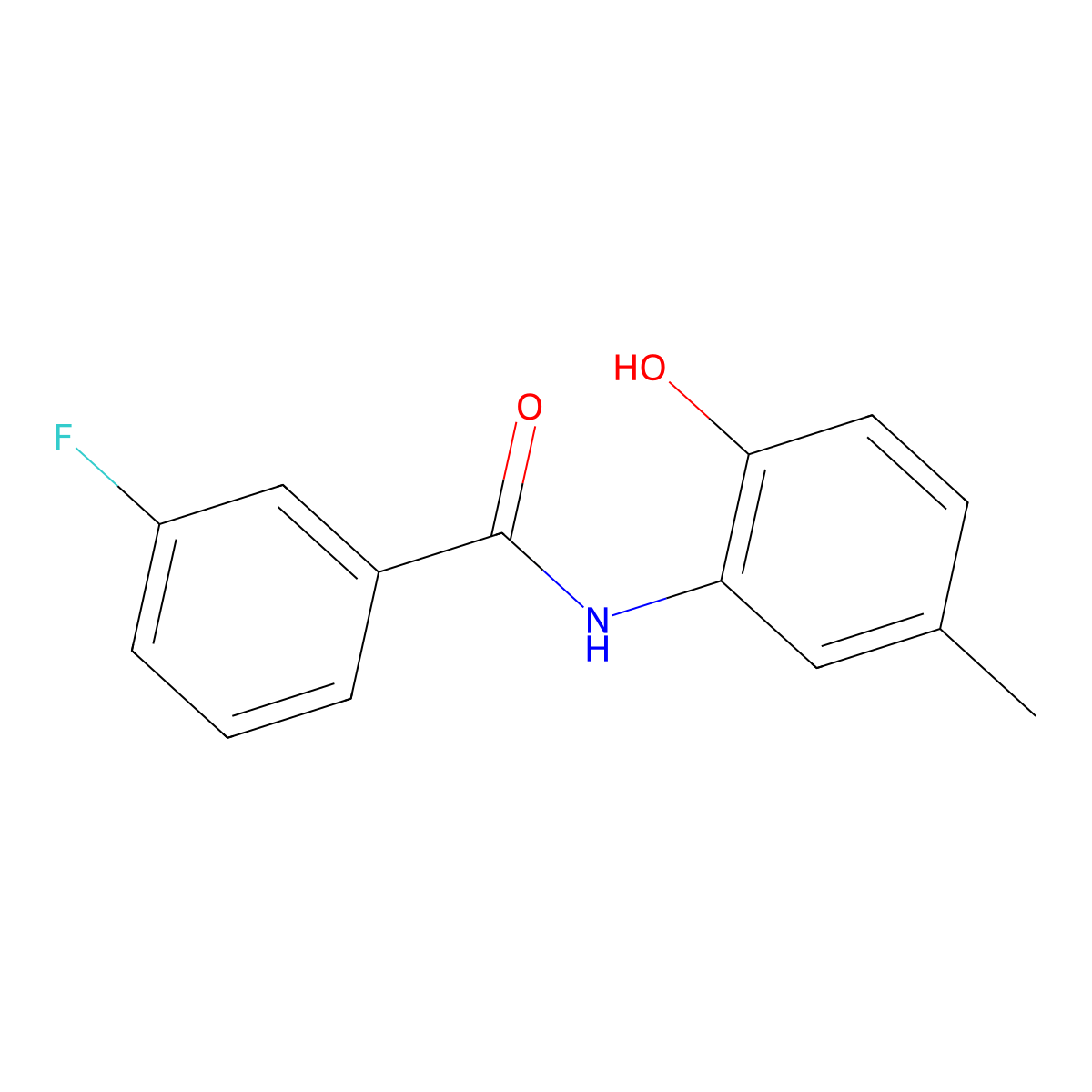 3-fluoro-N-(2-hydroxy-5-methylphenyl)benzamide molecular structure, CAS 402595-75-9