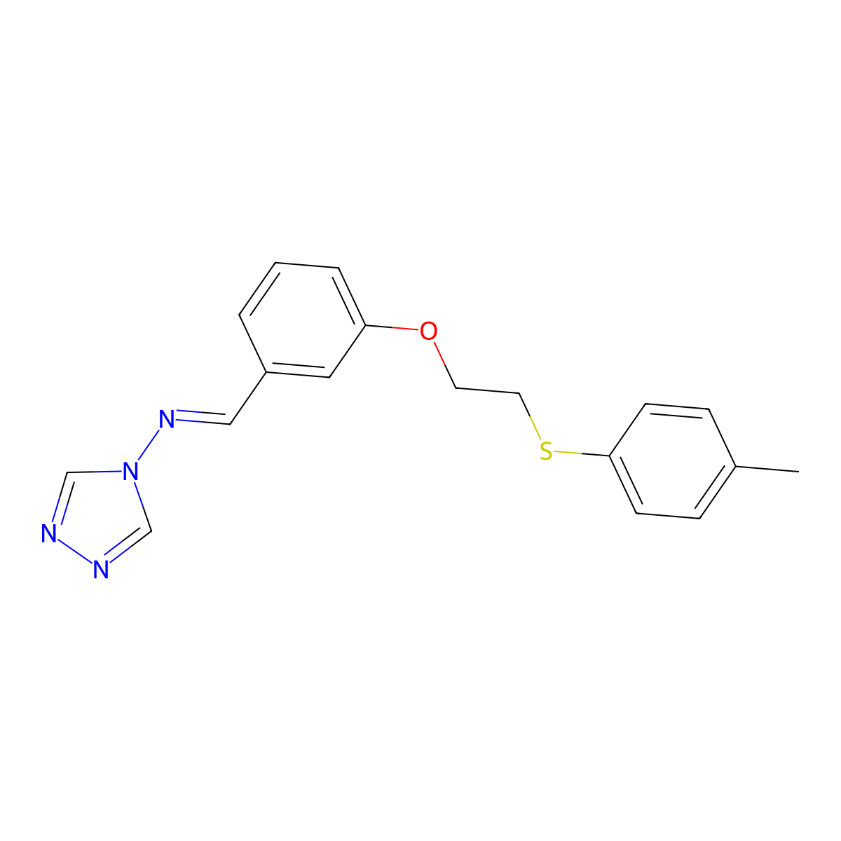 N-[[3-[2-[(4-Methylphenyl)thio]ethoxy]phenyl]methylene]-4H-1,2,4-triazol-4-amine molecular structure, CAS 402599-22-8