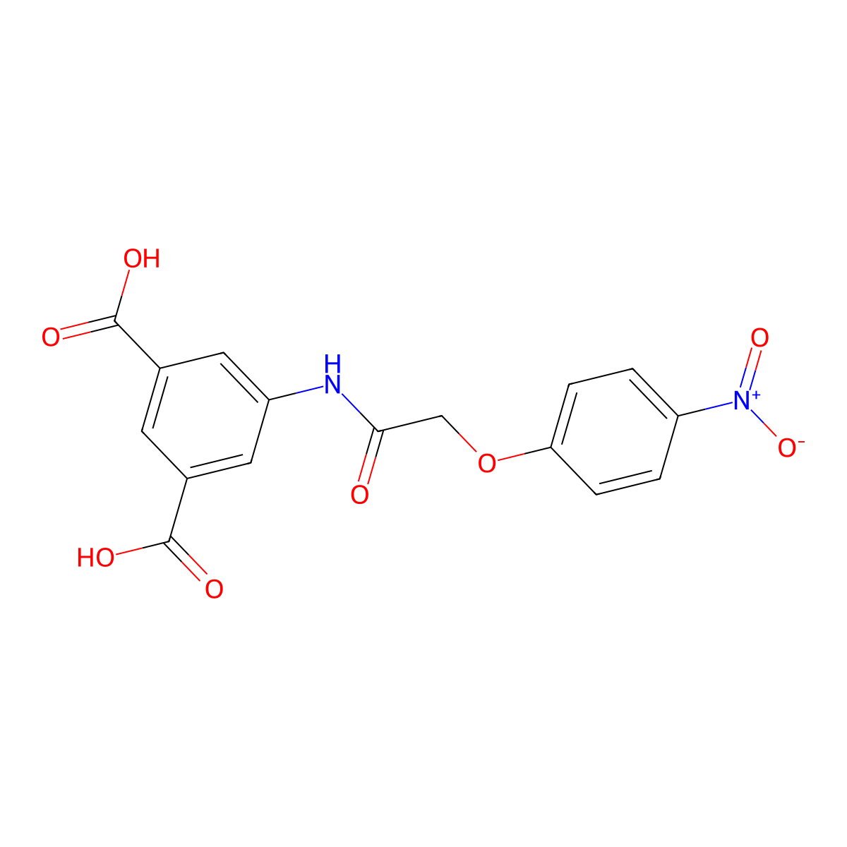 5-{[(4-Nitrophenoxy)acetyl]amino}isophthalic acid molecular structure, CAS 402599-40-0