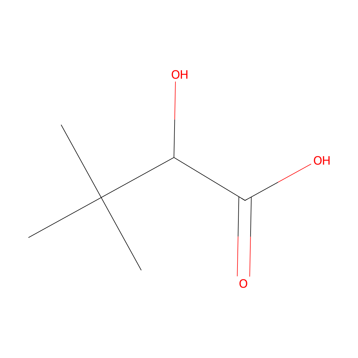 Butanoic acid, 2-hydroxy-3,3-dimethyl- molecular structure, CAS 4026-20-4