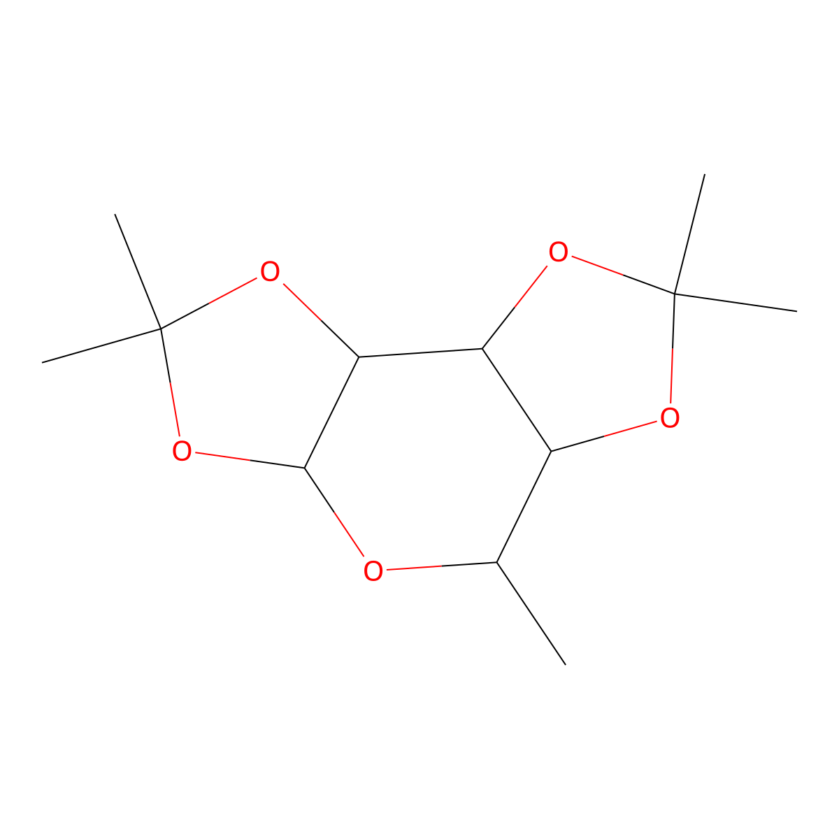 1,2,3,4-Di-O-isopropylidene-alpha-D-fucopyranose molecular structure, CAS 4026-27-1