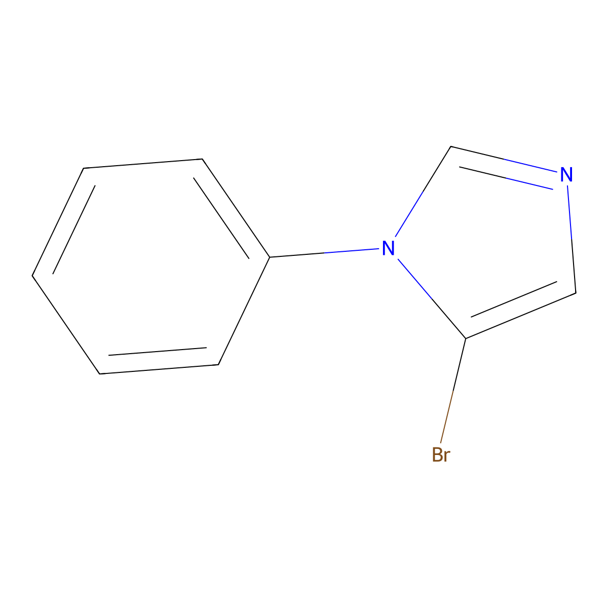 5-Bromo-1-phenyl-1H-imidazole molecular structure, CAS 402604-23-3