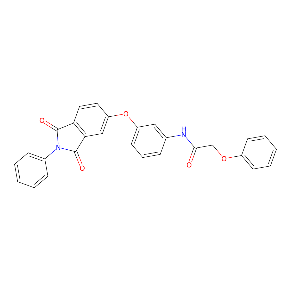 N-[3-(1,3-dioxo-2-phenylisoindol-5-yl)oxyphenyl]-2-phenoxyacetamide molecular structure, CAS 402610-83-7