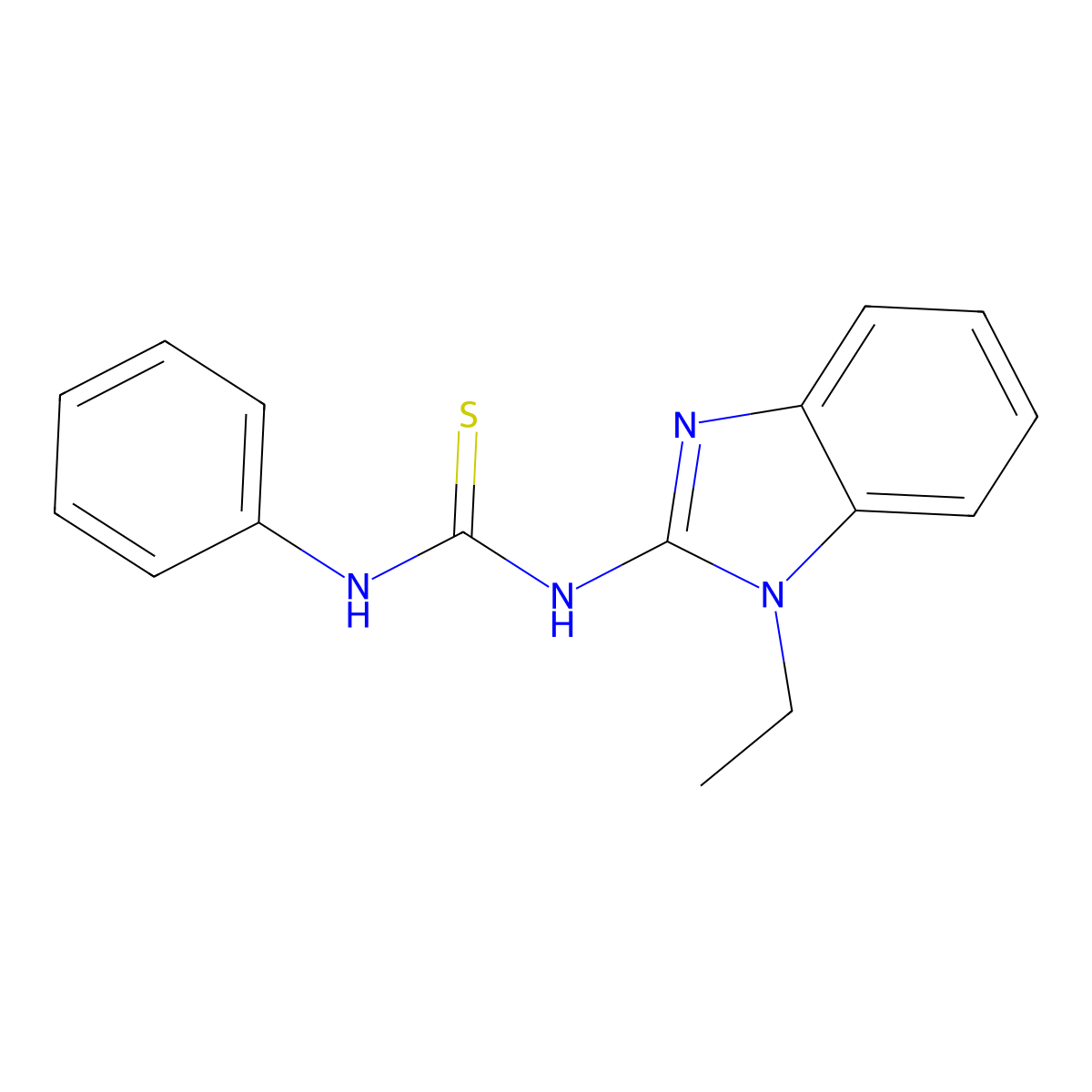 1-(1-Ethylbenzimidazol-2-yl)-3-phenylthiourea molecular structure, CAS 402613-83-6