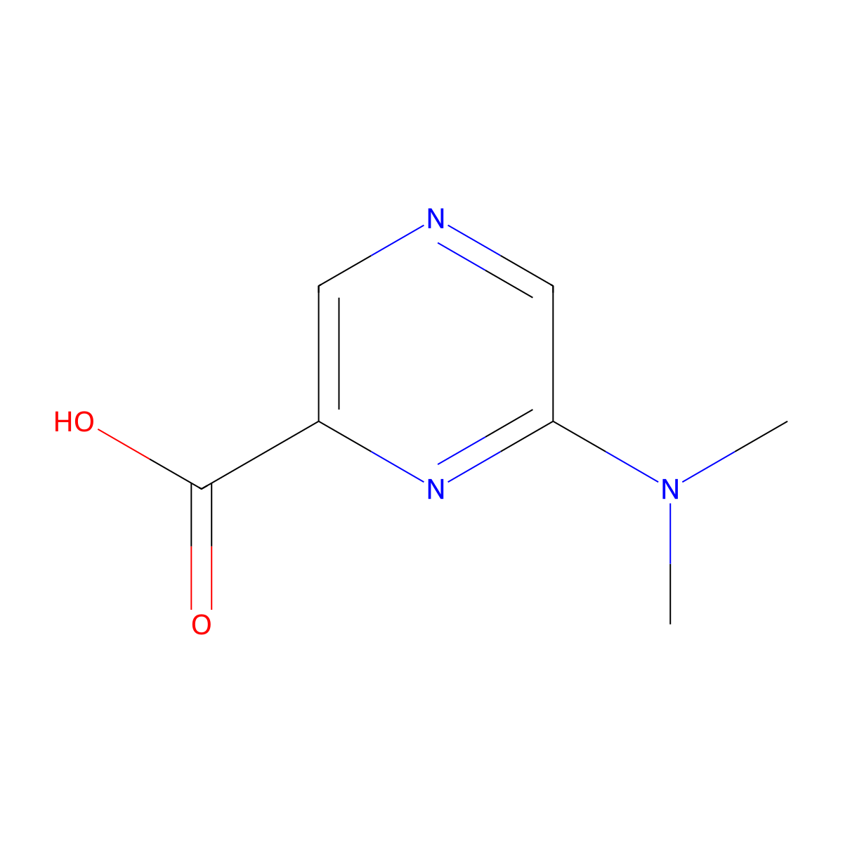 6-(Dimethylamino)pyrazine-2-carboxylic acid molecular structure, CAS 40262-53-1